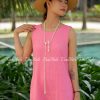 Blush Breeze – Sleeveless Pink Linen Dress for Women