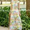 Island Bloom – Tropical Print Linen Dress for Women